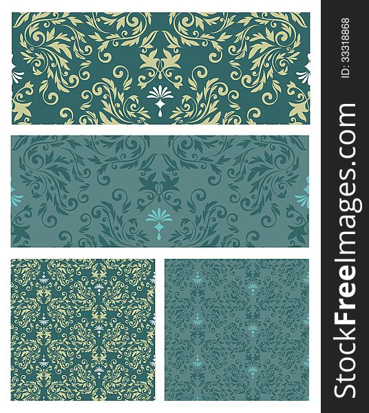 Seamless Pattern Set Vector Eps8