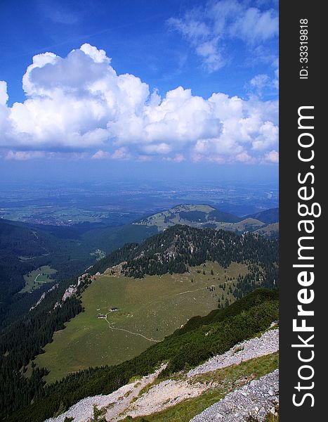 A view from Wendelstein, Bavarian Alps Germany. A view from Wendelstein, Bavarian Alps Germany
