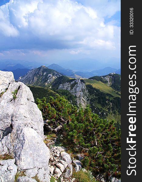 A view from Wendelstein, Bavarian Alps Germany. A view from Wendelstein, Bavarian Alps Germany