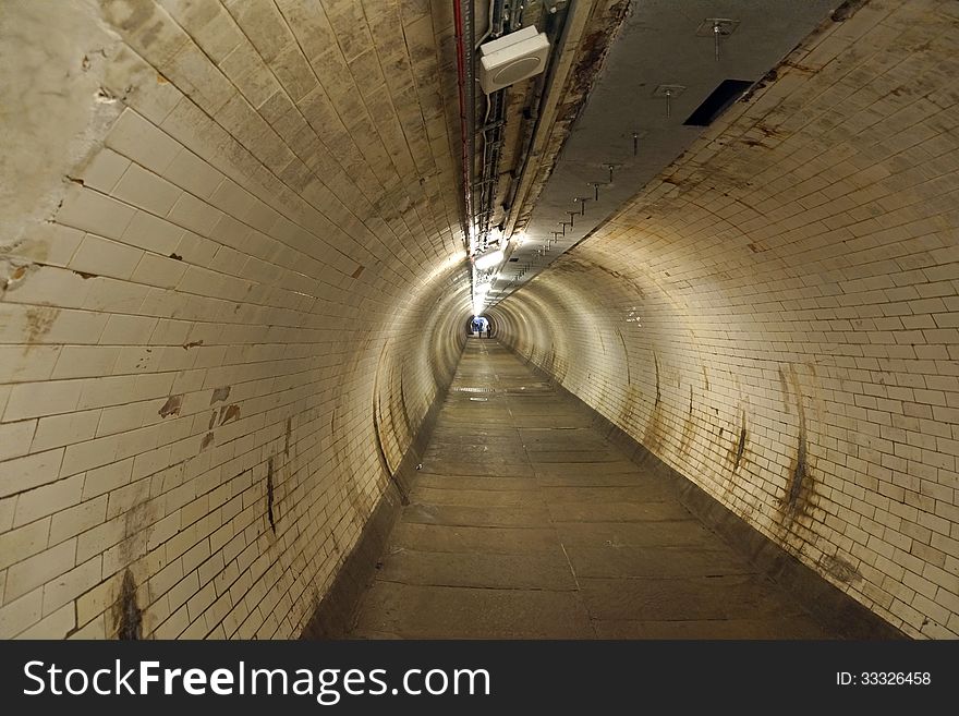 The Greenwich Foot Tunnel linking the North side to the South side of the Thames. Picture is ideal to show location features