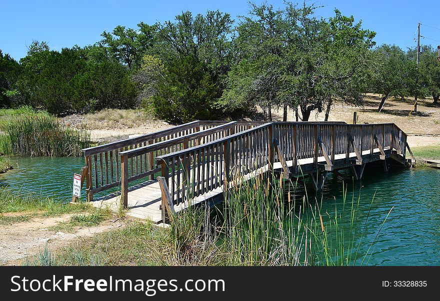Texas Lake Footbridge