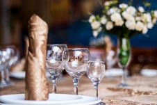 Crystal Table Setting Royalty Free Stock Photo Crystal Table Setting Royalty Free Stock Photo