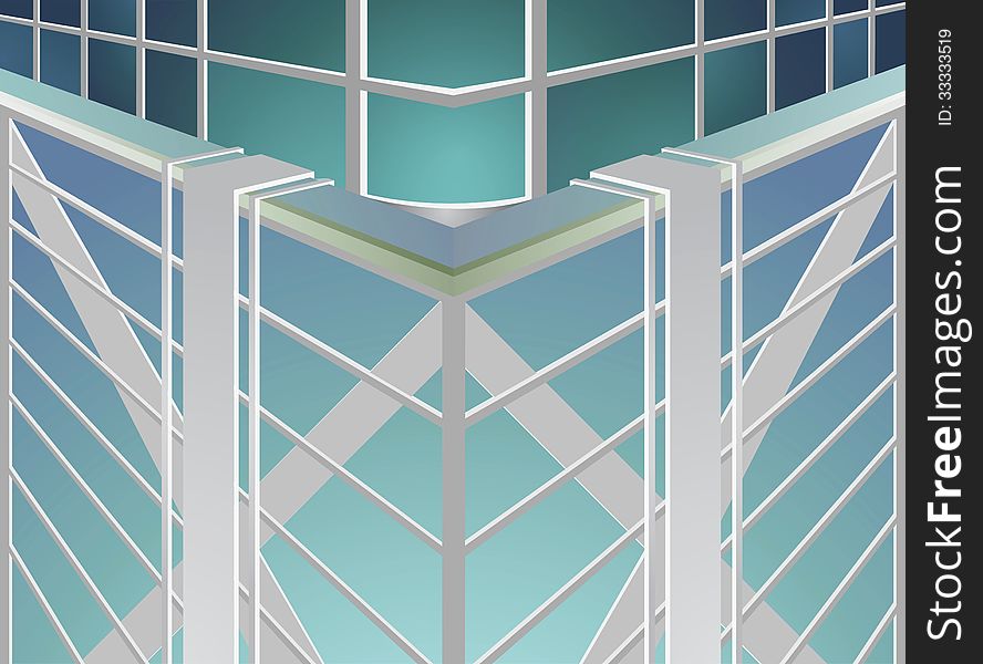 Illustration skyscraper modern building abstract background