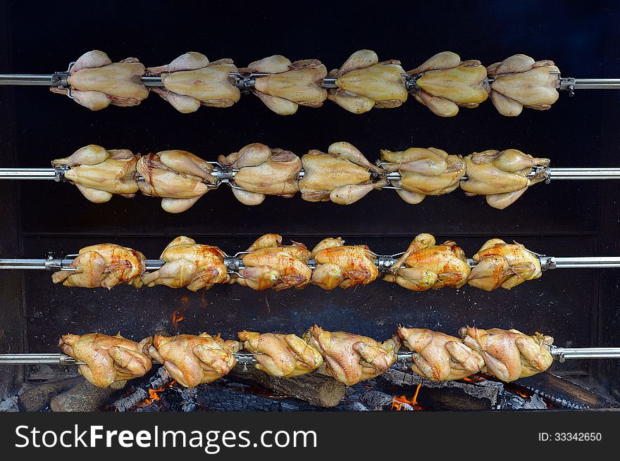 Lot of chicken on the grill. Lot of chicken on the grill