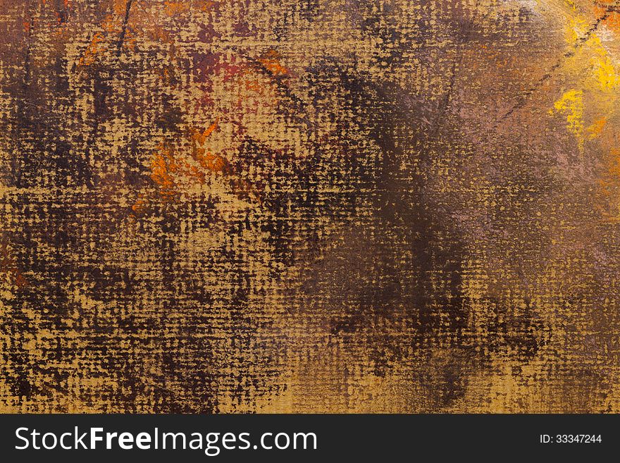 Abstract wallpaper of tempera drawing with crayon strokes