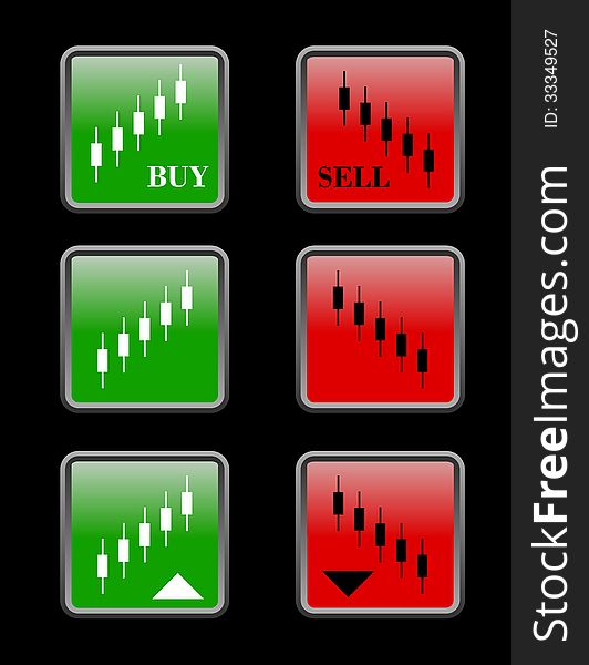 Set of icons for currency exchange/forex theme. Set of icons for currency exchange/forex theme.