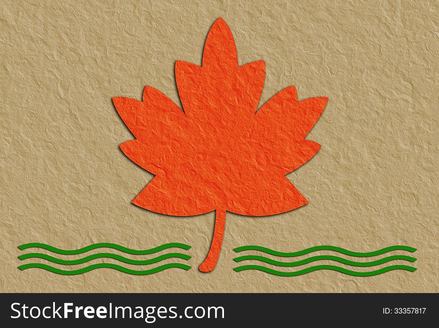 Paper card, paper texture,red maple paper