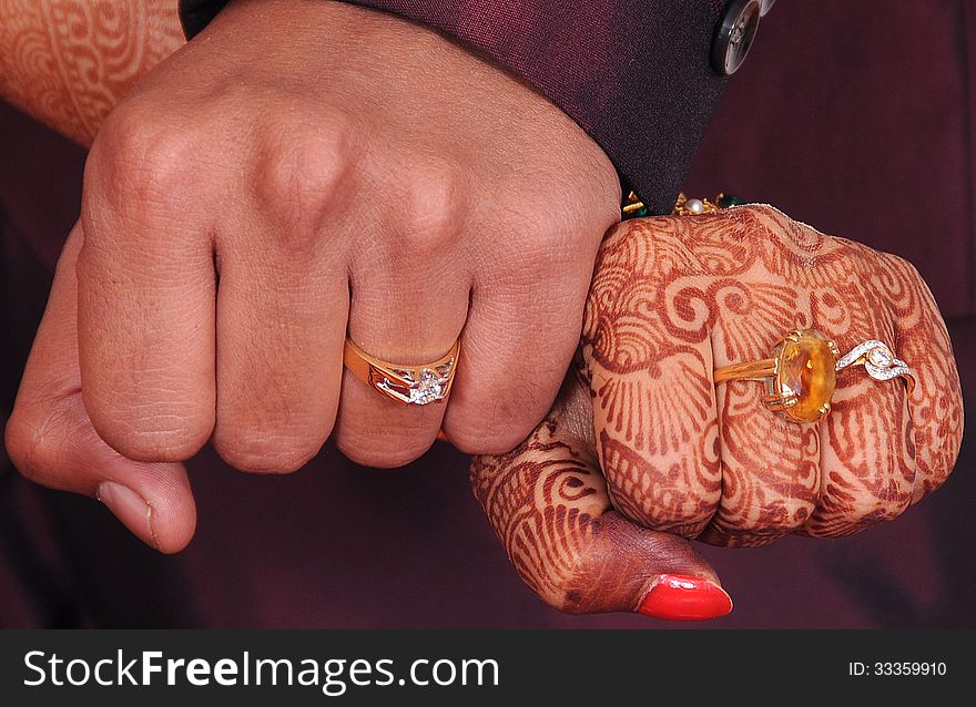 wedding couple hands with rings. wedding couple hands with rings