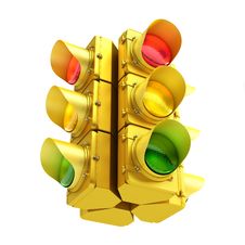 Yellow Traffic Light Stock Photography Yellow Traffic Light Stock Photography