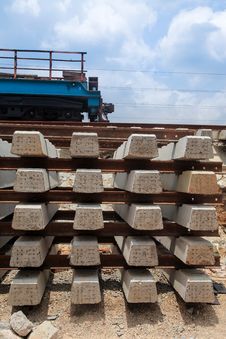 Railway Construction Site Royalty Free Stock Images Railway Construction Site Royalty Free Stock Images