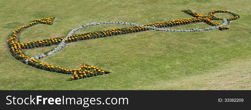 The Design of a Ships Anchor in a Flowerbed. The Design of a Ships Anchor in a Flowerbed.