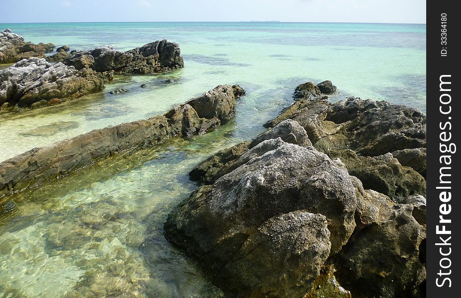 The beautiful tanjung Gelam beach located on the promontory of the island of Java Karimun