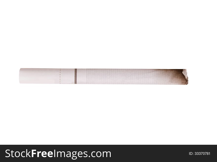 Cigarette On A White Background