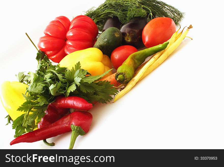 Vegetables On The White Background