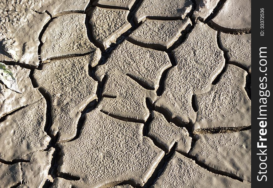 Parched earth with cracks