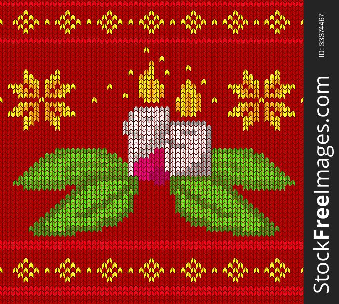 Candles Seamless Knit Pattern