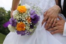 Bridal Bouquet And Gold Wedding Rings Royalty Free Stock Photo Bridal Bouquet And Gold Wedding Rings Royalty Free Stock Photo