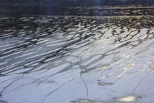 Ice On Spring River Stock Photography