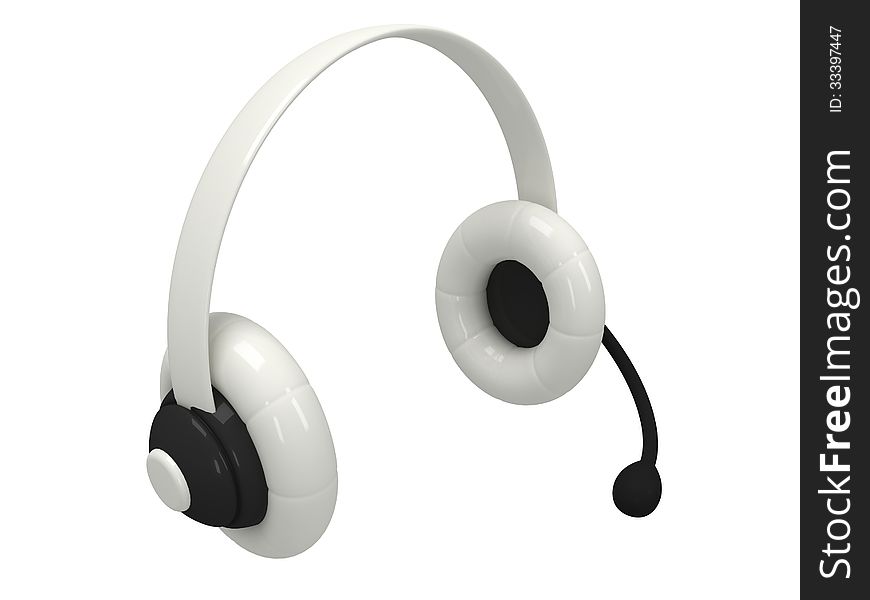 View Of One White Headset