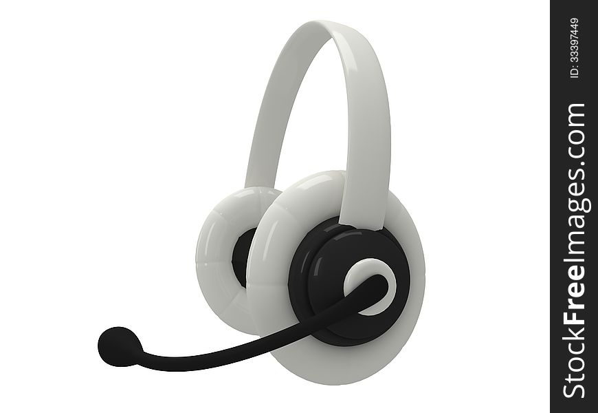 View Of One White Headset