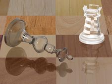 Glass Chess Pieces Royalty Free Stock Image Glass Chess Pieces Royalty Free Stock Image