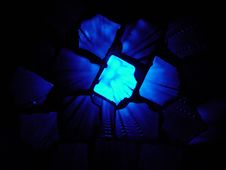 Abstract Blue Light Tunnels Stock Photography