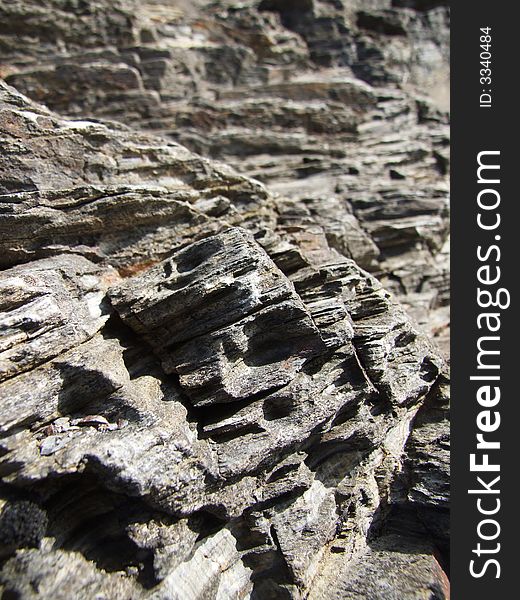 Broken/eroded rocks on Cornish Coast, England. Broken/eroded rocks on Cornish Coast, England