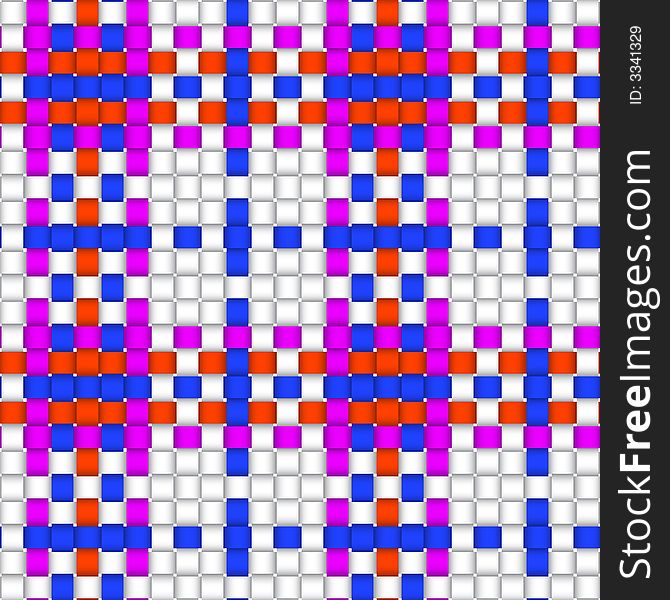 An illustration of woven crisscross texture with colored warp and weft strands. Ready to be repeated in all directions seamlessly. An illustration of woven crisscross texture with colored warp and weft strands. Ready to be repeated in all directions seamlessly.