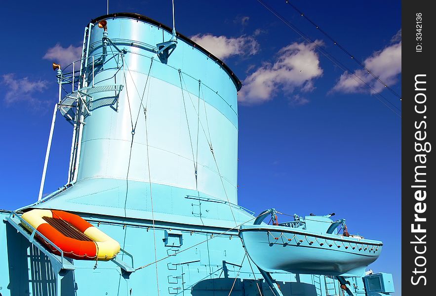 Chimney of ship