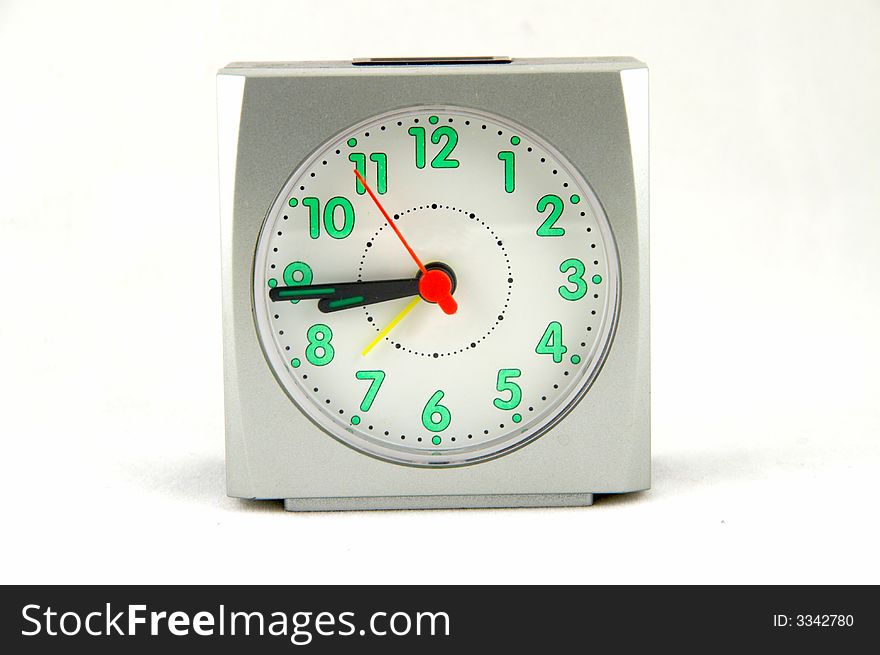 The plastic alarm clock, is very annoying in the morning. The plastic alarm clock, is very annoying in the morning