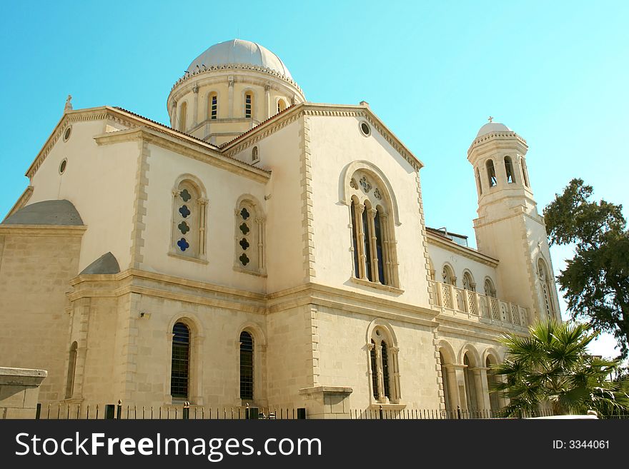 Historic old town  church of Limassol in Cyprus.