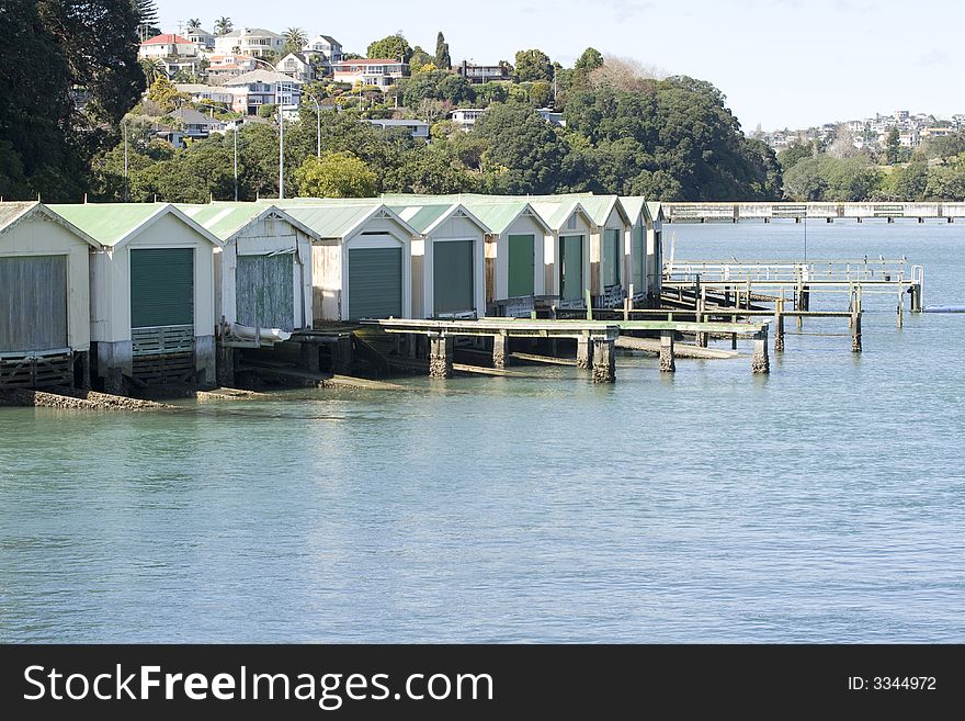 Boat Sheds on the Water Front