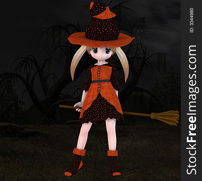 Cute little witch with broom
With Clipping Path / Cutting Path. Cute little witch with broom
With Clipping Path / Cutting Path