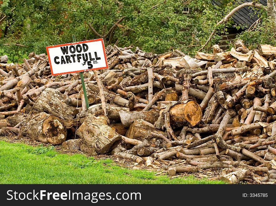 Campfire wood for sale by the cartfull