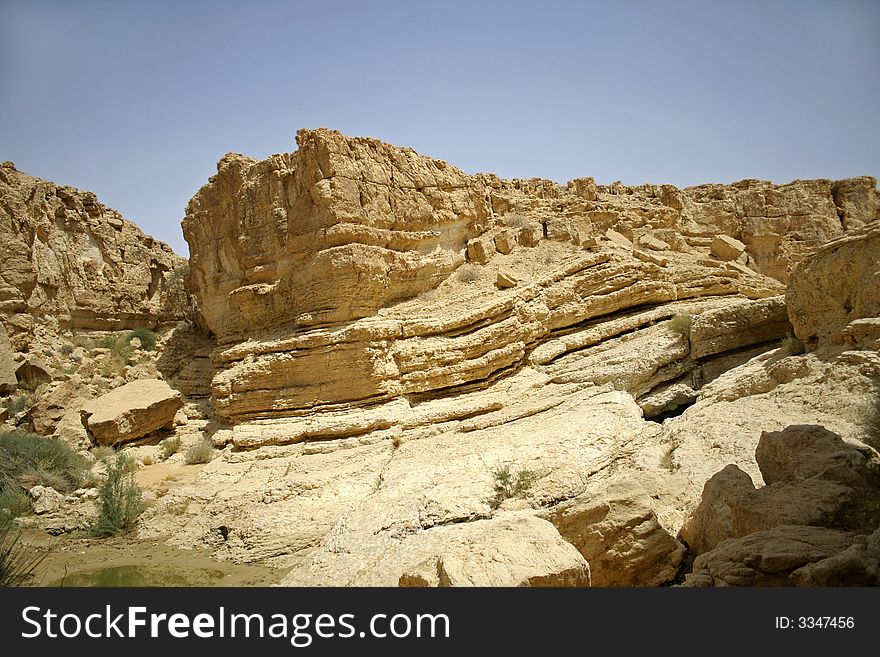 Rock in sede boker desert, israel