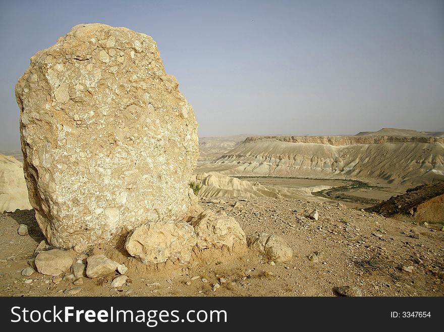 Rock in sede boker desert, israel