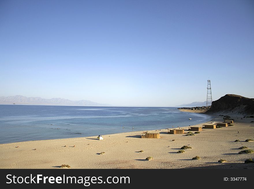 Red sea beach resort, sinai, egypt