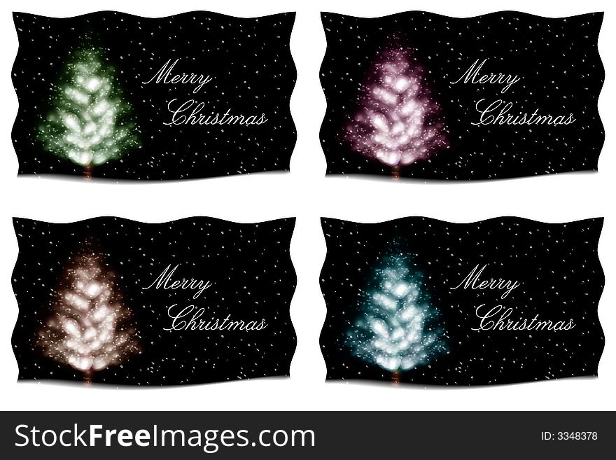 Christmas card illustration in beautiful colors. Christmas card illustration in beautiful colors