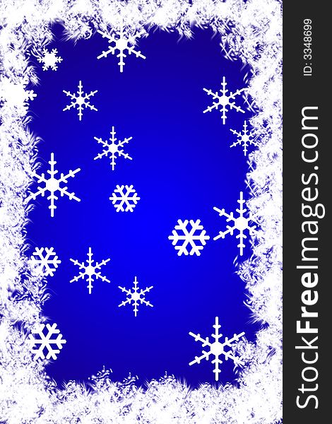 Blue grunge winter background with snowflakes. Blue grunge winter background with snowflakes