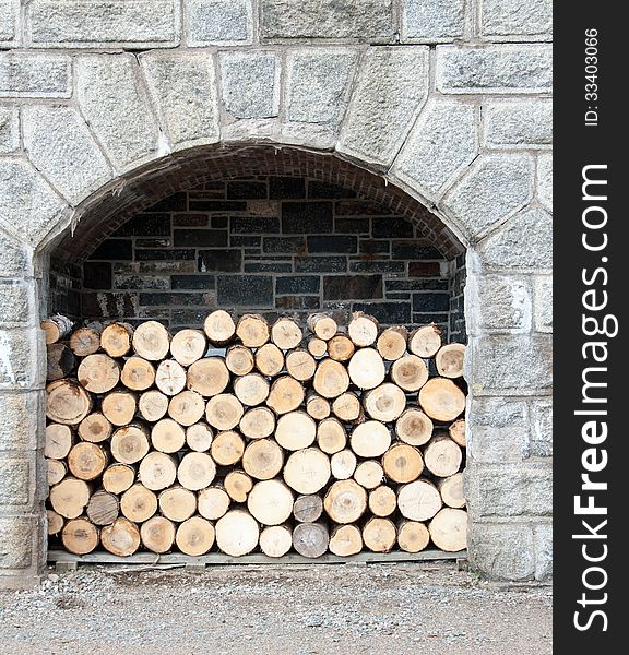 Pile of freshly cut firewood for the winter. Pile of freshly cut firewood for the winter