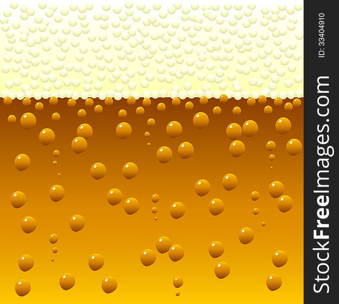Horizontally seamless bubbling beer backdrop. Vector illustration. Horizontally seamless bubbling beer backdrop. Vector illustration.