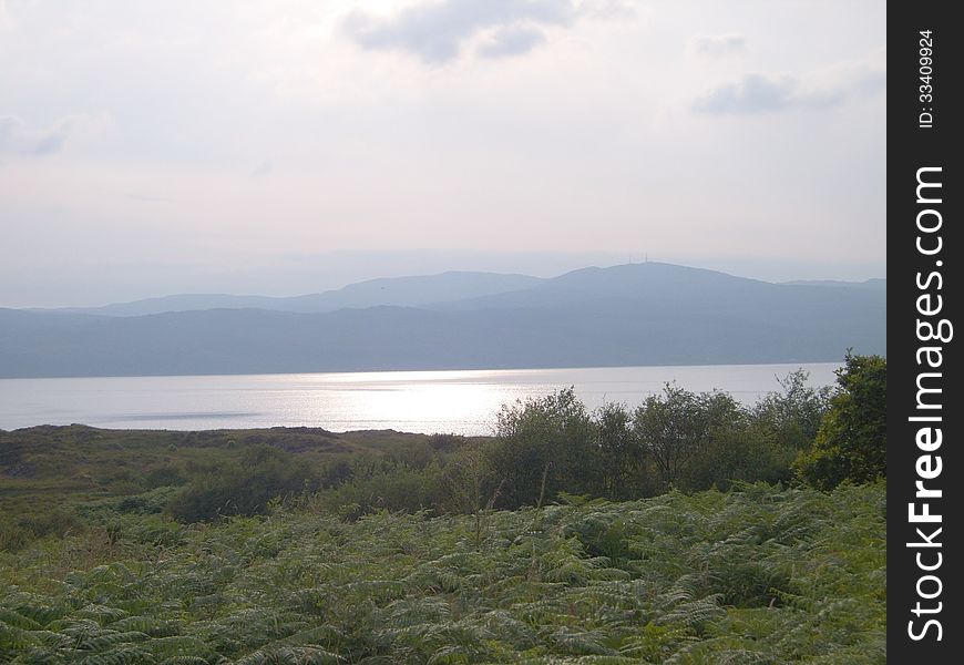 Scottish Loch and Mountain view