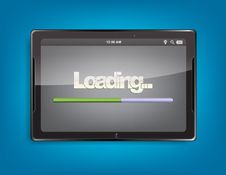 Tablet Computer With Loading Bar Stock Image Tablet Computer With Loading Bar Stock Image