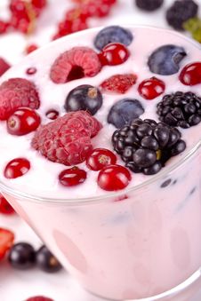 Berry Yogurt With Berries Stock Images Berry Yogurt With Berries Stock Images