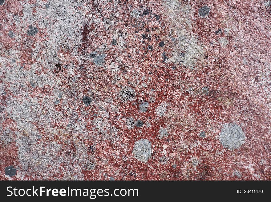 Surface of natural  red and gray stone