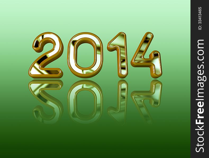 Elegant design of Happy New Year 2014