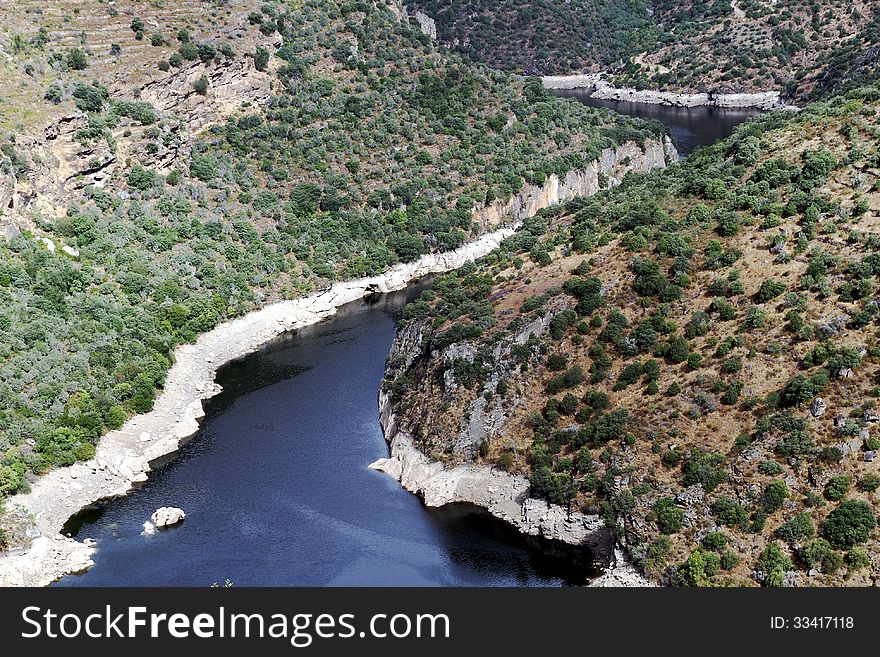 Ravine of the Arribes del Duero; Spain.