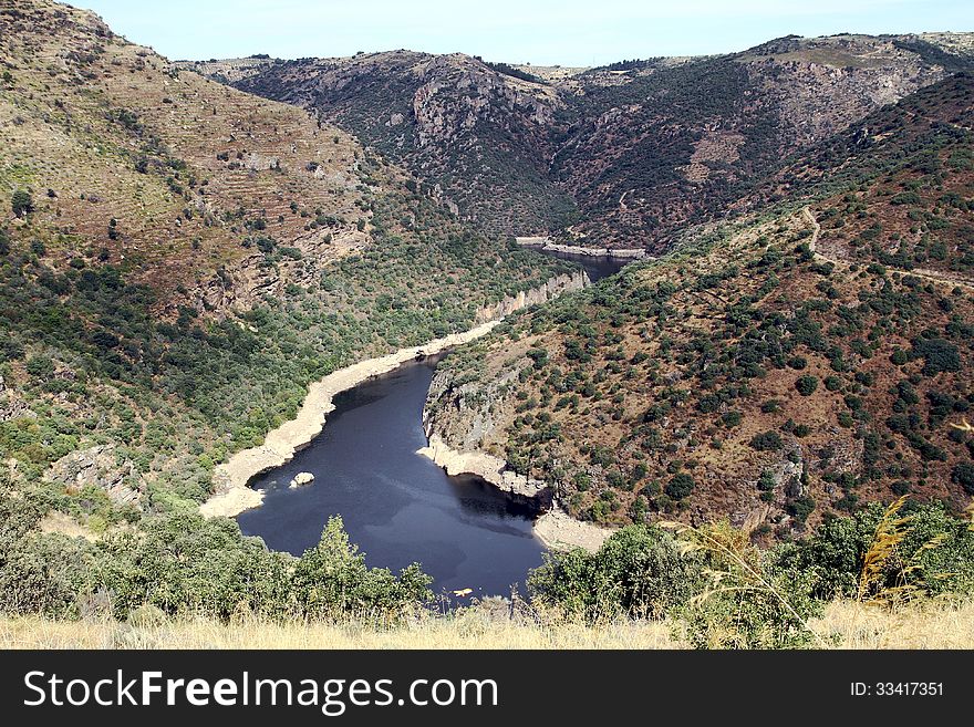 Ravine of the Arribes del Duero; Spain.