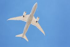 Airliners Flying Overhead Stock Photo
