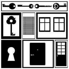 Keys, Doors And Windows Royalty Free Stock Image